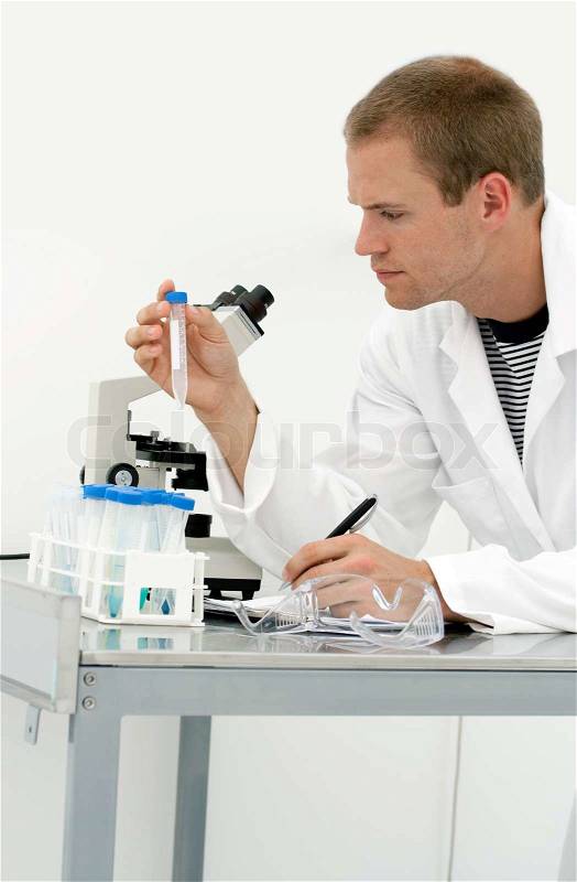 Young male lab technician, stock photo