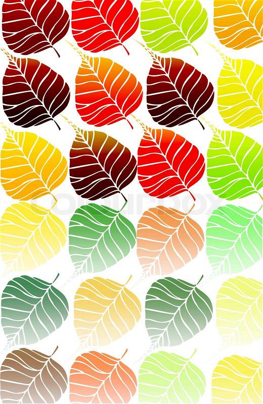 Retro leaf wallpaper, stock photo