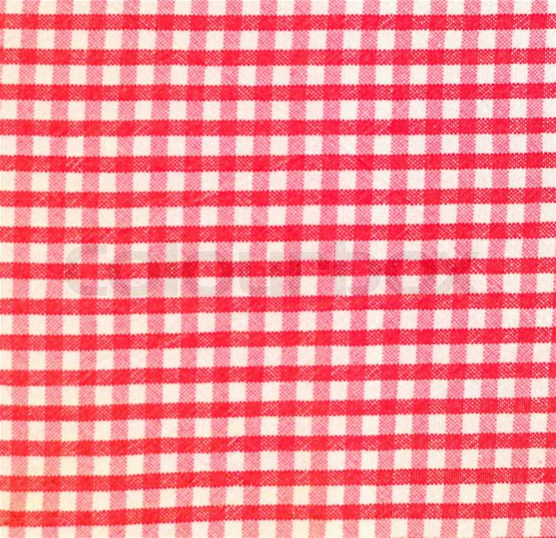 Detailed red picnic cloth background, stock photo