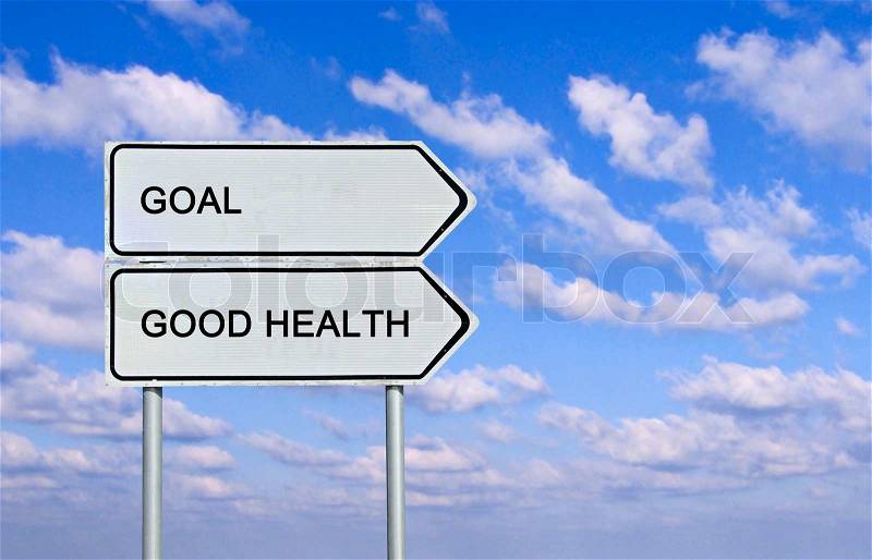 Sign to good health and goal, stock photo