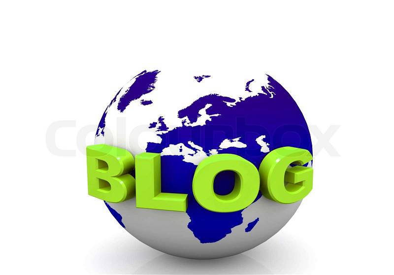 Stock image of 'Blog and world'