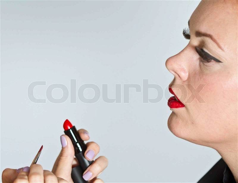 Make up artist at work, stock photo