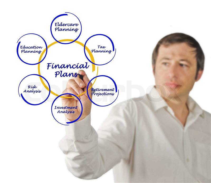 Diagram of financial plan, stock photo