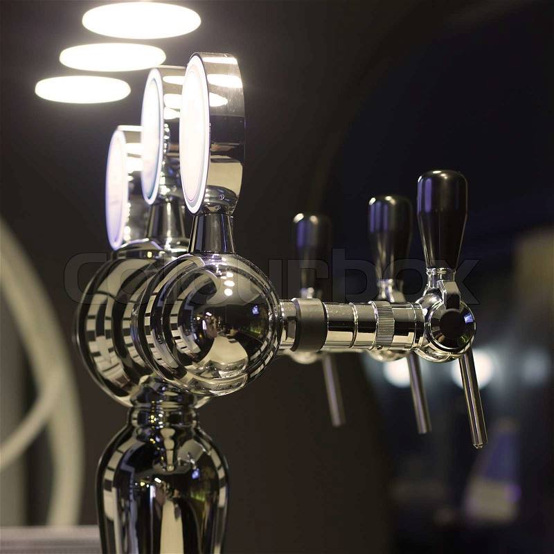 Beer taps, stock photo
