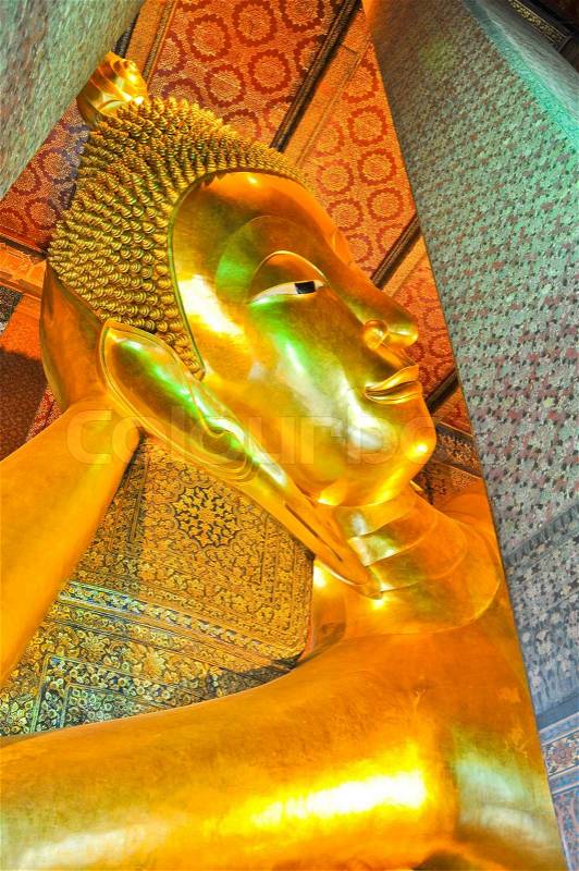 Reclining Buddha image, stock photo