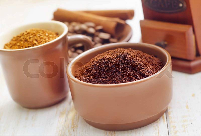 Different kind of coffee, stock photo