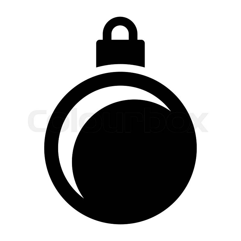 Simple black and white christmas ball  Vector  Colourbox