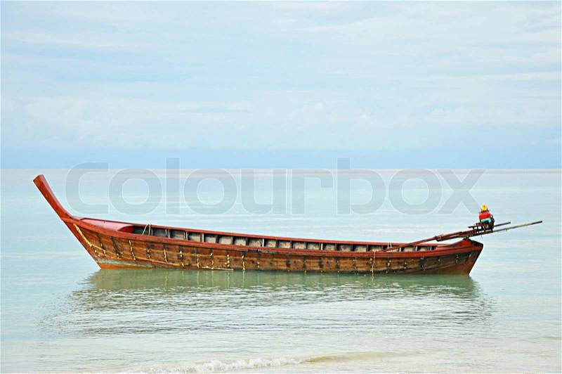 Asian style long tail boat, stock photo