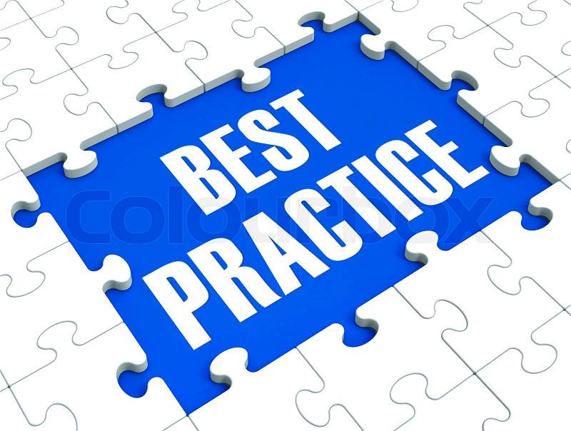 Best Practice Puzzle Shows Effective Habit, stock photo