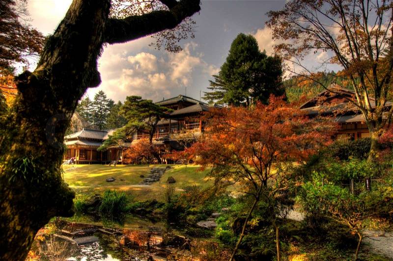 Imperior villa in nikko, stock photo