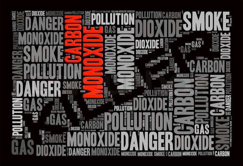 Carbon Monoxide is the silent killer info text graphics and arrangement concept on black background, stock photo