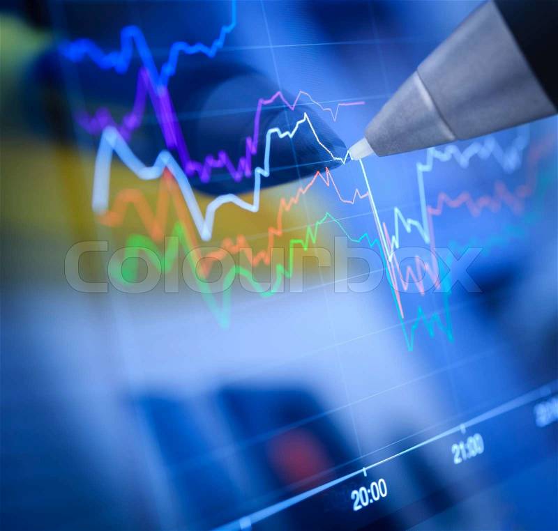 Business charts and markets, stock photo