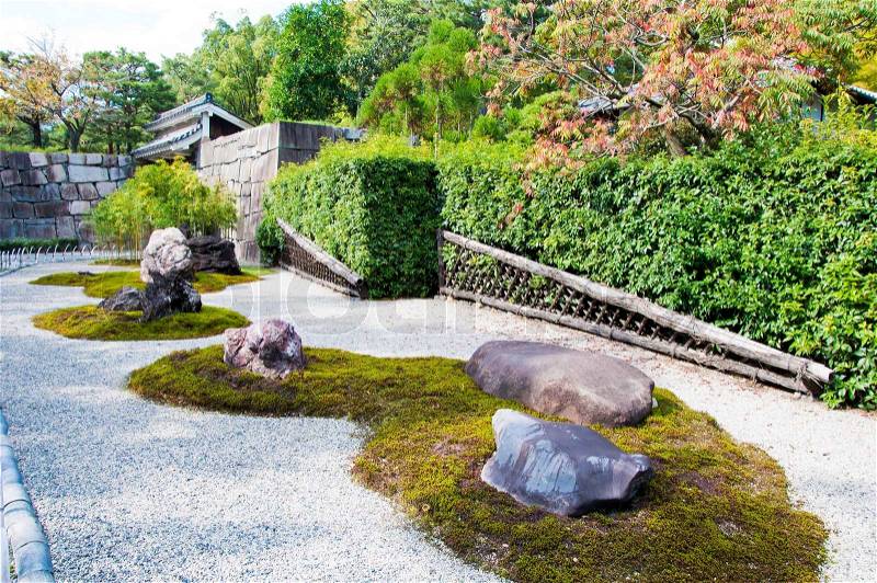 Japanese zen gardens, stock photo