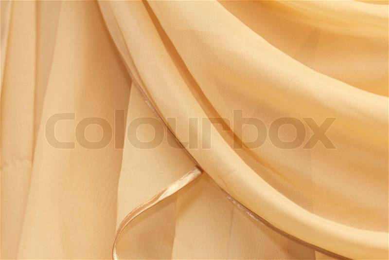Background of yellow curtains, stock photo