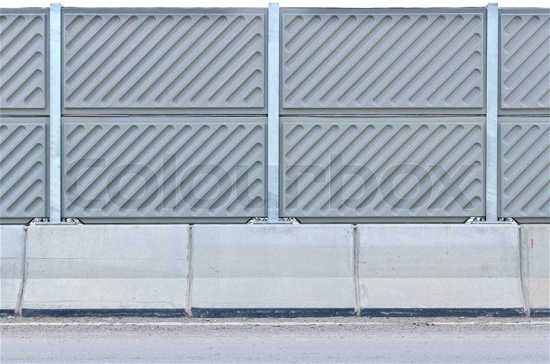 Noise Barrier road, stock photo