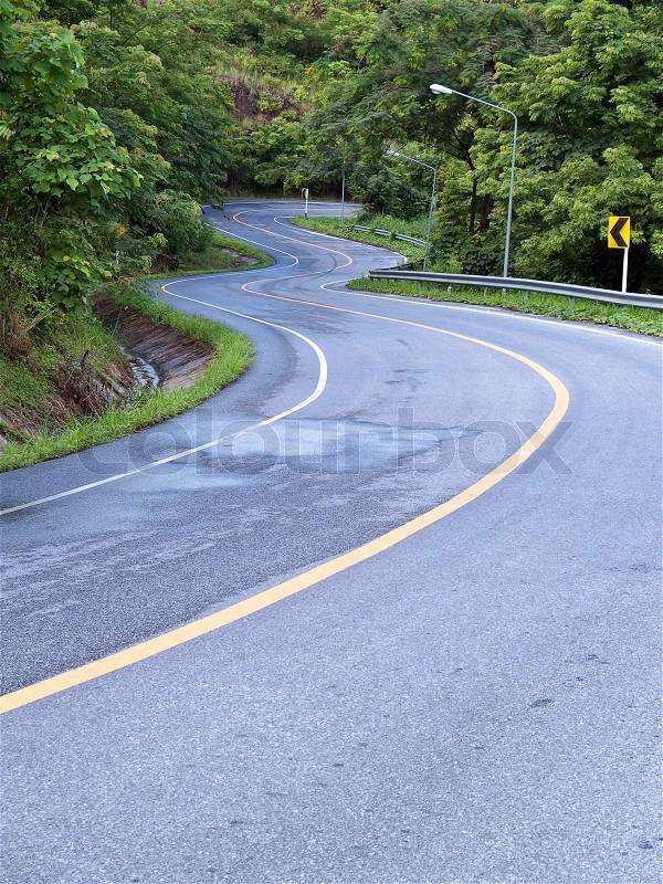 Road curves, stock photo