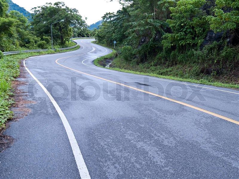 Road curves, stock photo