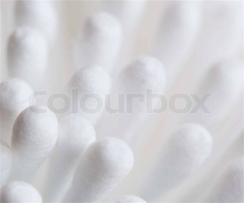 Cotton buds macro, stock photo