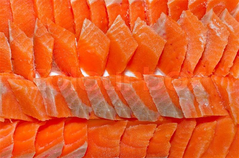 Salmon sashimi , Salmon slice, stock photo