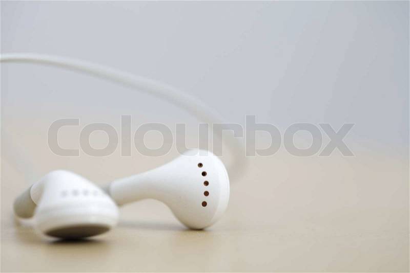 Modern earphones, stock photo