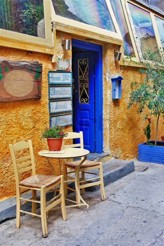 Traditional Greece series - small tavernas, stock photo