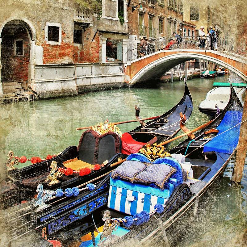Venice. gondolas. artwork in painting style Venice. gondolas. artwork in painting style Venice. gondolas. artwork in painting style Venice. gondolas. artwork in painting style Venice. gondolas. artwork in painting style, stock photo