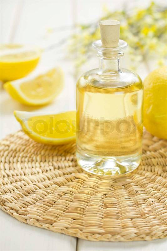 Lemon oil, stock photo