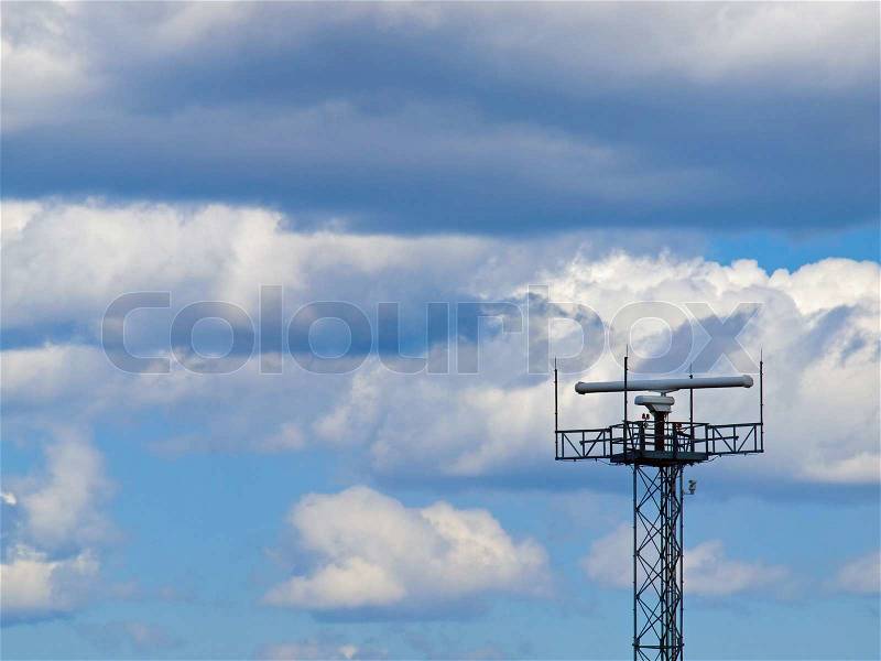 Radar Tower at an Airport for Air Traffic Control, stock photo