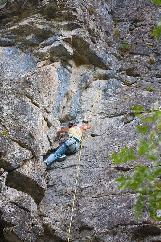 Rock climber, stock photo
