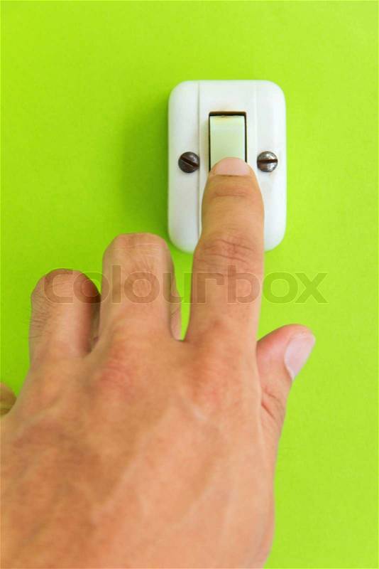 Turn off the light ,save energy concept, stock photo