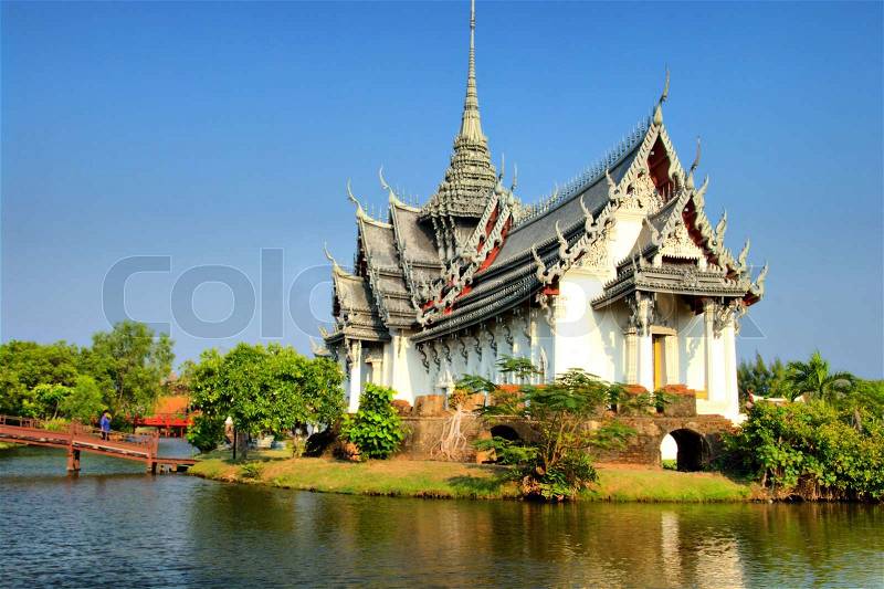 Pictorial Thailand - artwork in painting style, stock photo