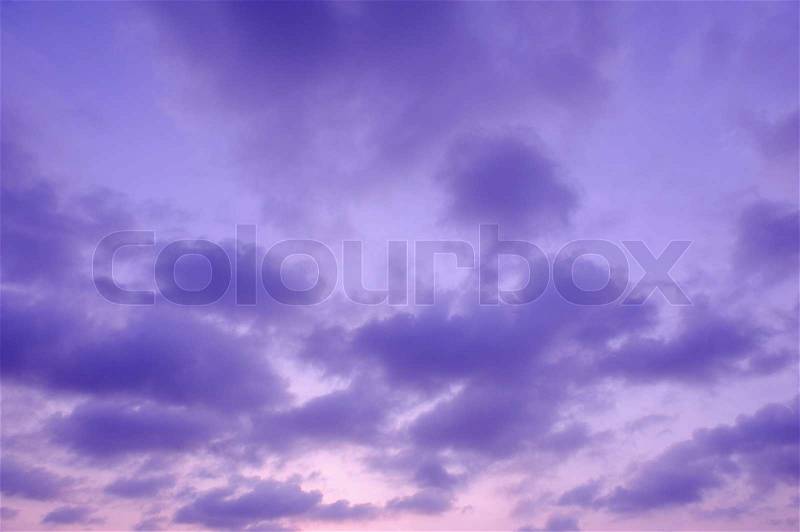 Purple sky and cloud, stock photo