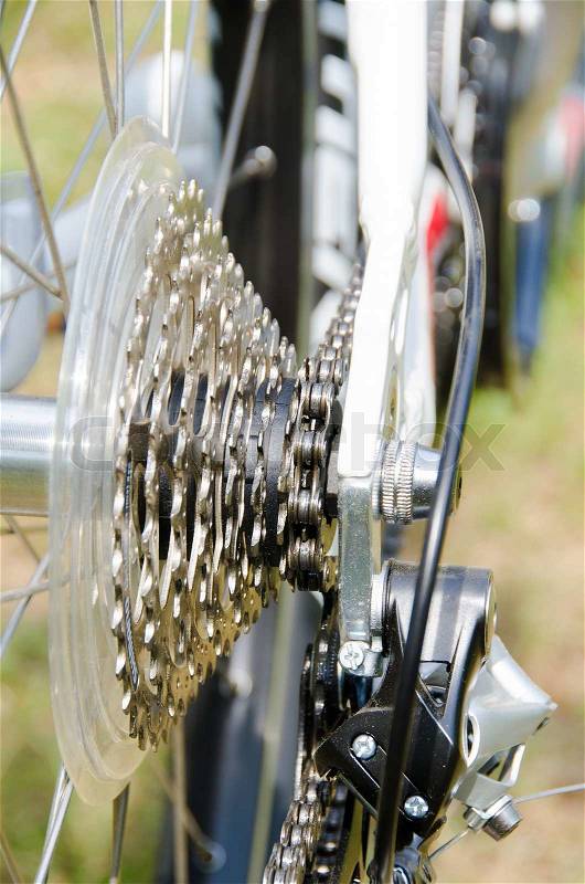 Part of the Mountain Bike wheel, stock photo