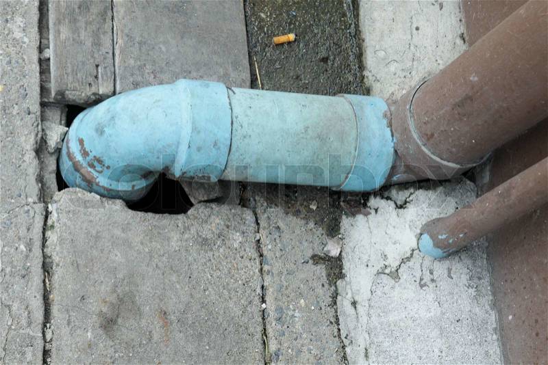 Sewage pipe, stock photo