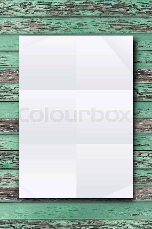 Paper on the wood background, stock photo
