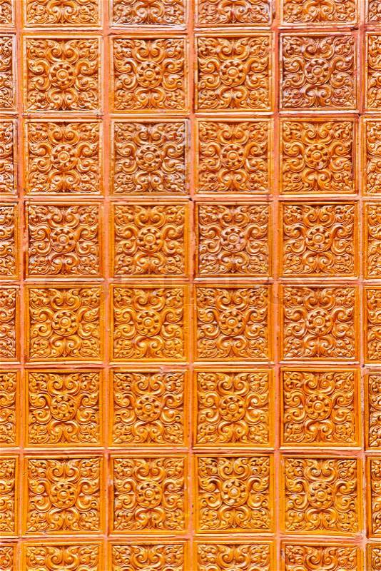 Background, Detail of glazed tiles texture, stock photo