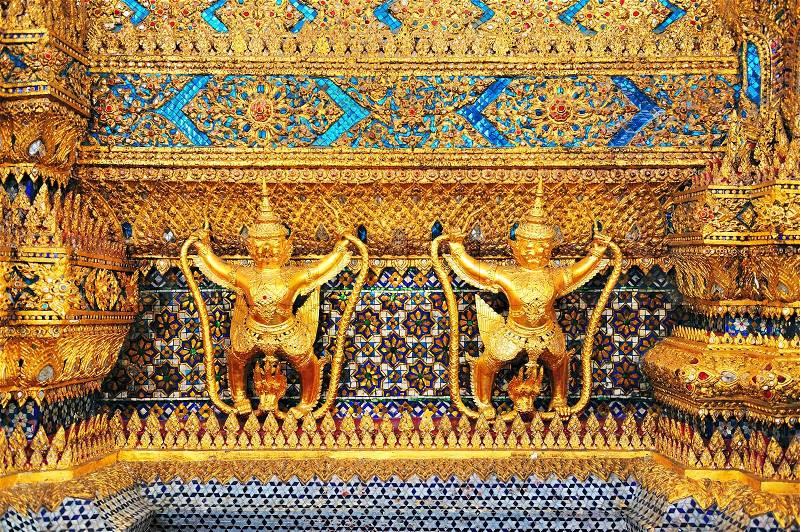Garuda in Thai royal palace, stock photo