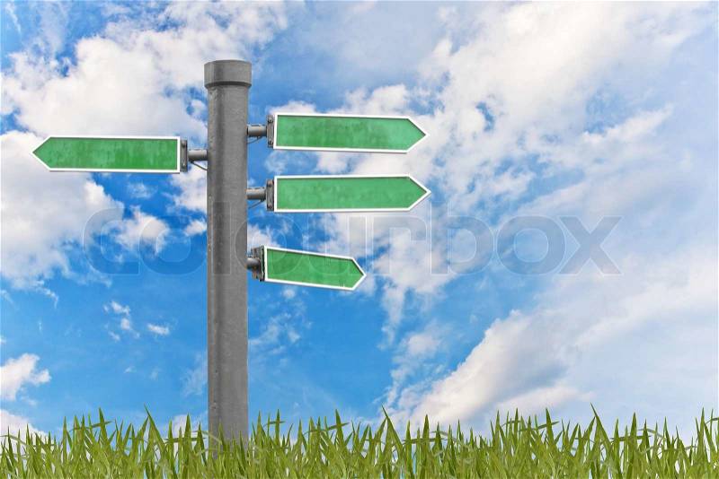 Blank signs pointing, stock photo