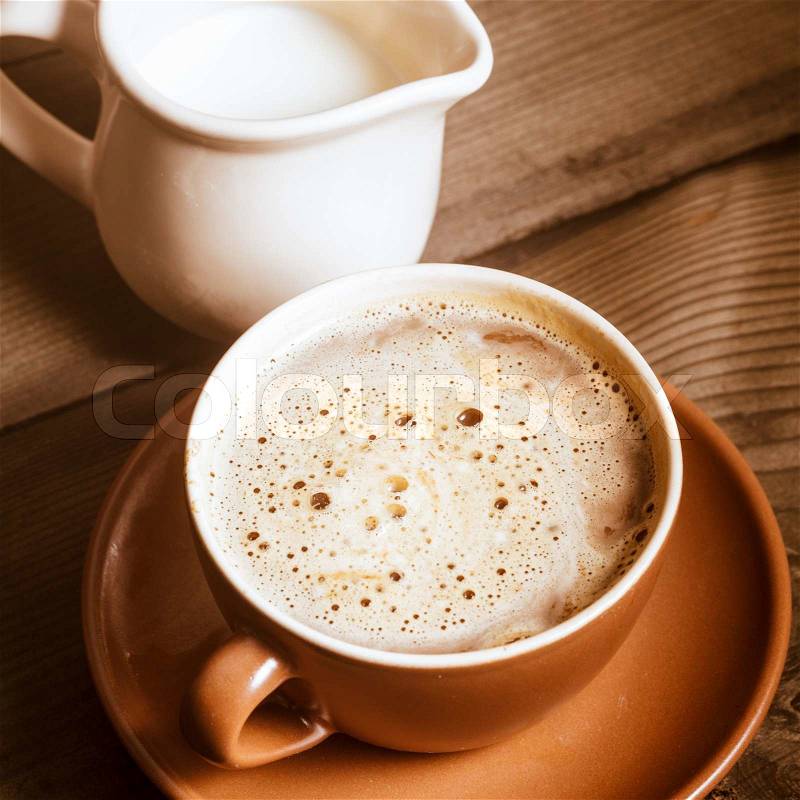 Coffee with milk, stock photo