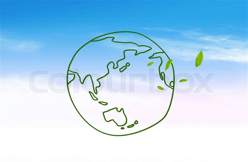 Earth illustration for green eco concept, stock photo