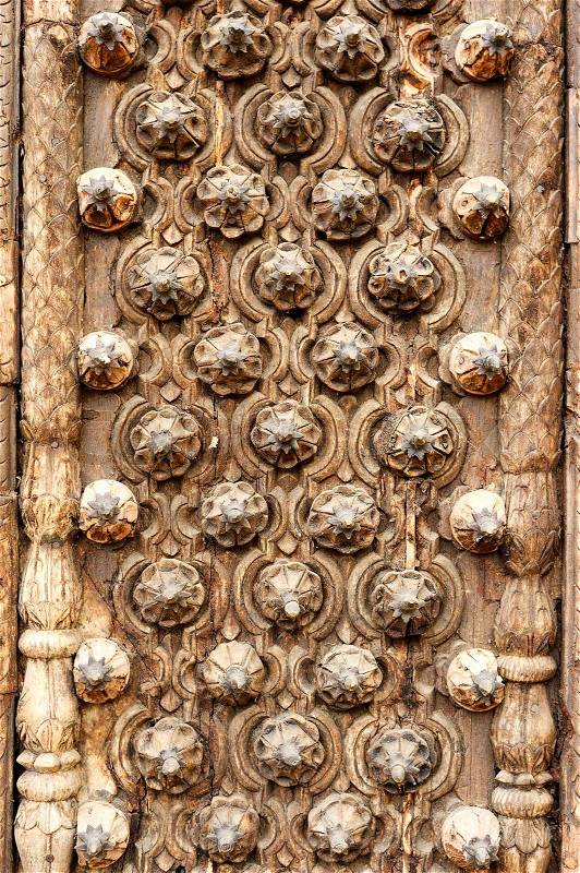 Ancient wood patternindia contemporary style, stock photo