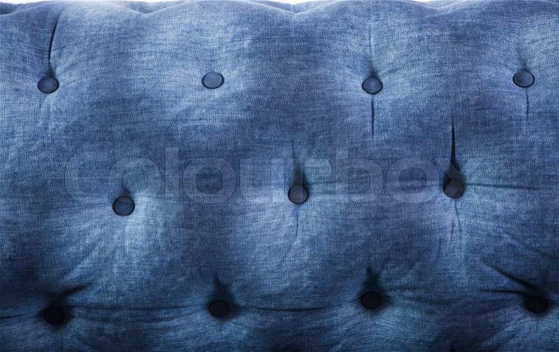 Close-up buttoned blue jean, stock photo