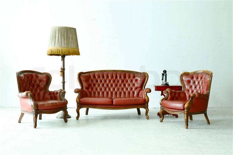 Victorian Sofa Set, stock photo