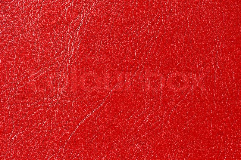 Red Glossy Artificial Leather Texture, stock photo