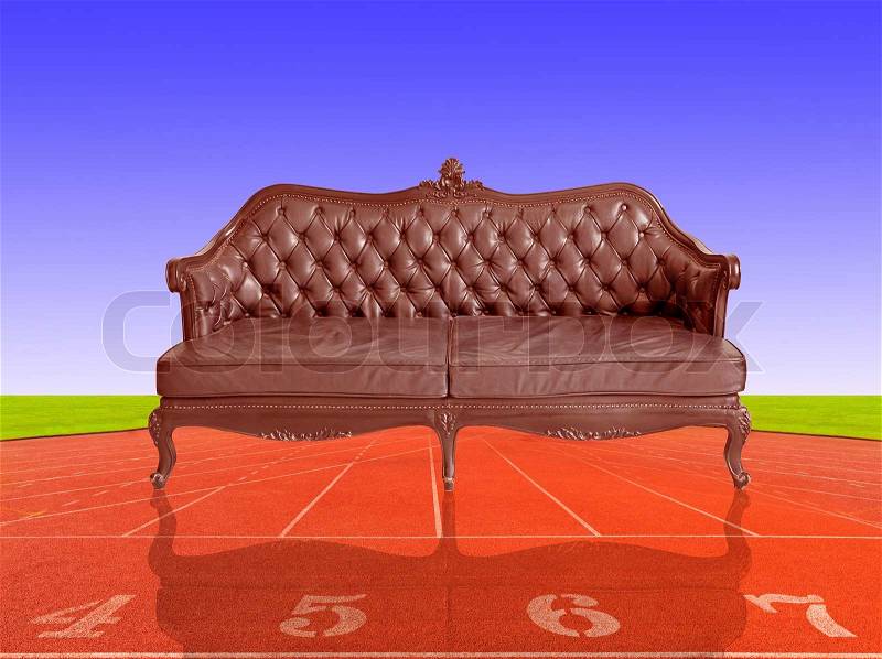 Antique Sofa in Stadium, stock photo
