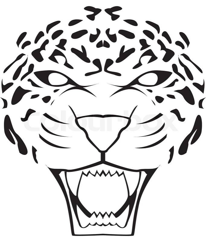 Leopard face stock vector