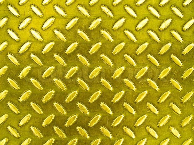 Bright Gold Toned Diamond Metal Background Texture, stock photo