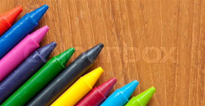 Wax crayons, stock photo