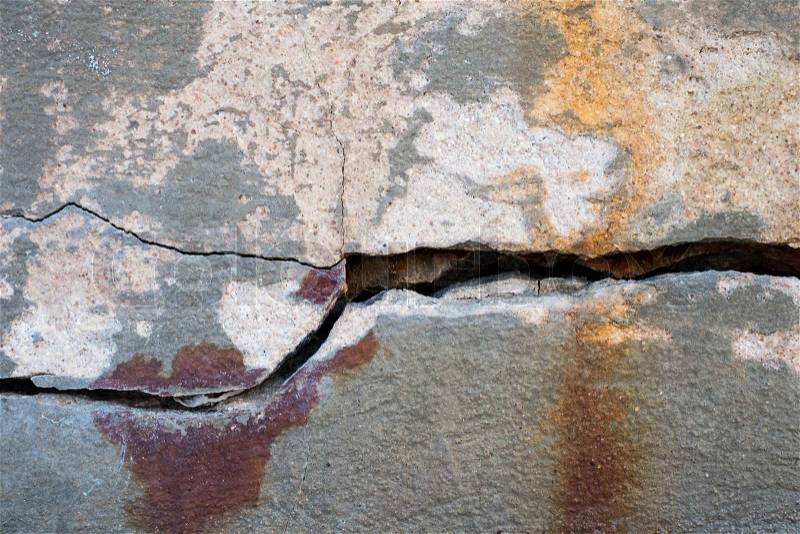 Cracked concrete texture, stock photo