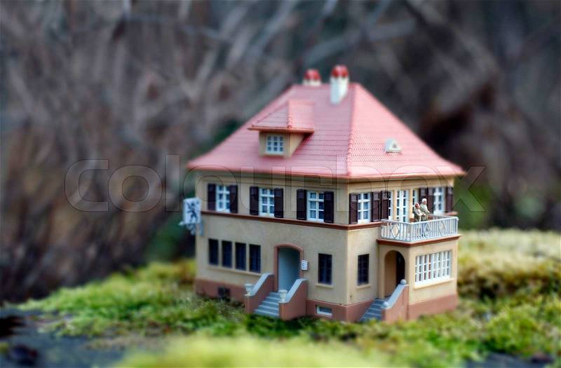 Small house in the wood, stock photo
